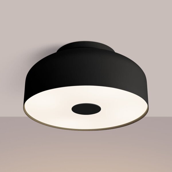 Sollux SL.1678 - Stropné svietidlo OMIQ 4xE27/15W/230V, priemer 30 cm, čierne