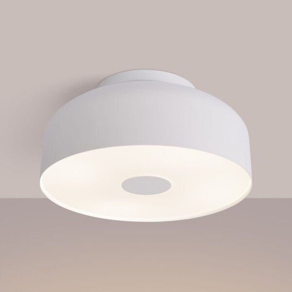 Sollux SL.1677 - Stropné svietidlo OMIQ 4xE27/15W/230V pr. 30 cm biela