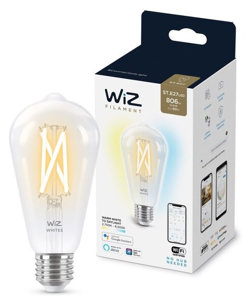 LED Stmievateľná žiarovka ST64 E27/6,7W/230V 2700-6500K CRI 90 Wi-Fi - WiZ