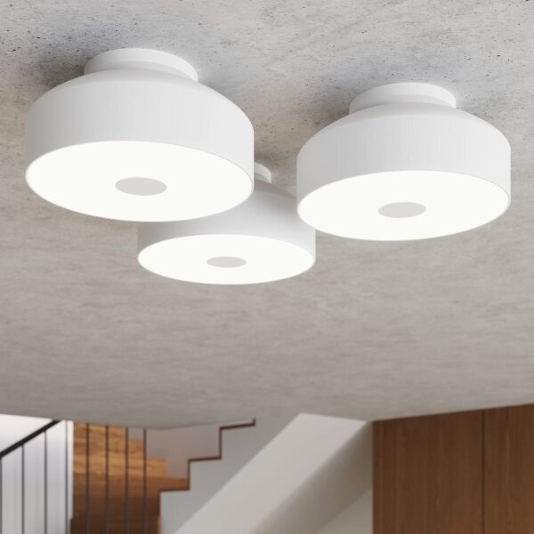 Sollux SL.1677 - Stropné svietidlo OMIQ 4xE27/15W/230V pr. 30 cm biela