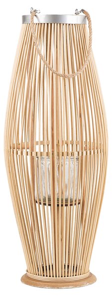 Lucerna hnedá 72 cm sa lampášom zo skla pre vnútorné i vonkajšie použitie, dekoratívne moderné
