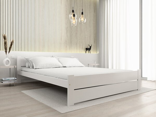 Posteľ IKAROS DOUBLE 120 x 200 cm, biela Rošt: Bez roštu, Matrac: Bez matraca