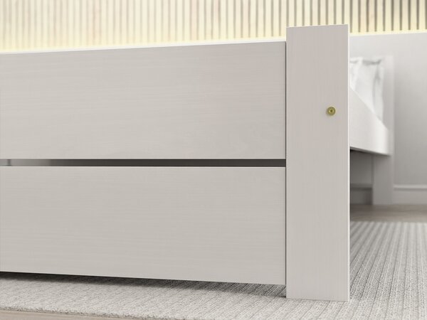 Posteľ IKAROS DOUBLE 120 x 200 cm, biela Rošt: Bez roštu, Matrac: Bez matraca