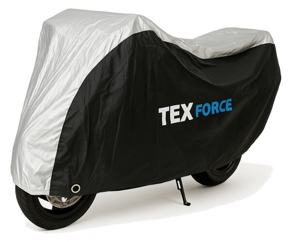 Ochranná plachta na motorku TEXFORCE strieborná / čierna