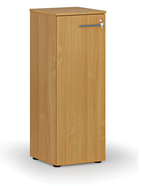 Nízka kancelárska skriňa s dverami PRIMO WOOD, 400 x 420 x 1087 mm, buk