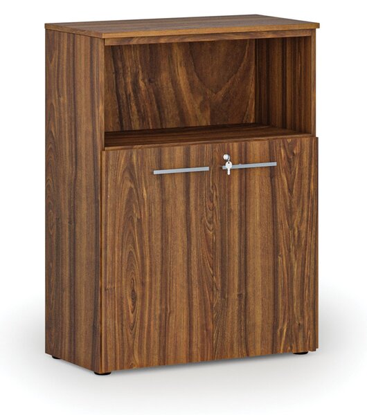 Kombinovaná kancelárska skriňa PRIMO WOOD, 800 x 420 x 1087 mm, orech