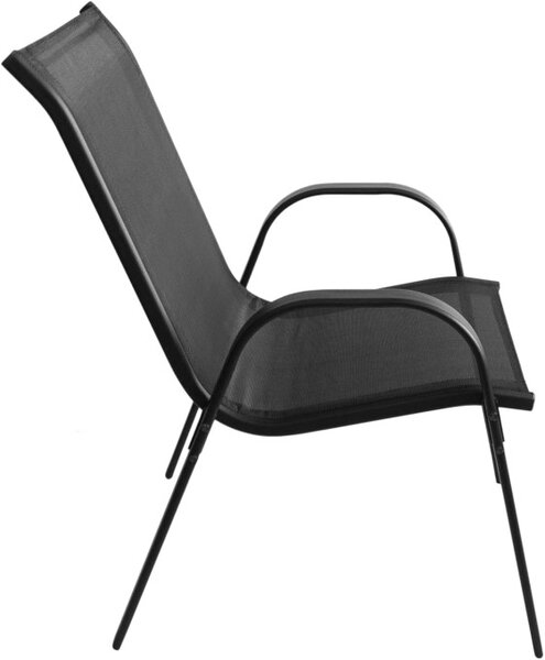 Set dvoch záhradných stoličiek SOFIA čierne (2 ks)