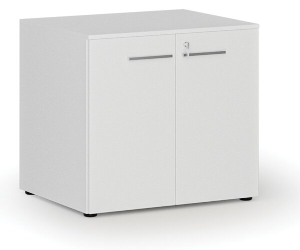 Kancelárska skriňa s dverami PRIMO WHITE, 800 x 640 x 735 mm, biela