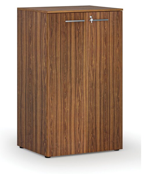 Kancelárska skriňa s dverami PRIMO WOOD, 3 police, 800 x 640 x 1335 mm, orech