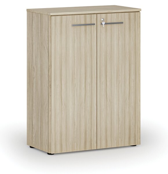 Kancelárska skriňa s dverami PRIMO WOOD, 800 x 420 x 1087 mm, dub prírodný