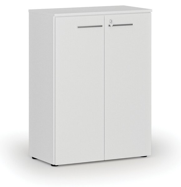 Kancelárska skriňa s dverami PRIMO WHITE, 800 x 420 x 1087 mm, biela