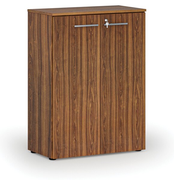 Kancelárska skriňa s dverami PRIMO WOOD, 800 x 420 x 1087 mm, orech