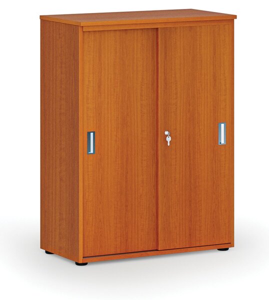 Kancelárska skriňa so zasúvacími dverami PRIMO WOOD, 800 x 420 x 1087 mm, čerešňa