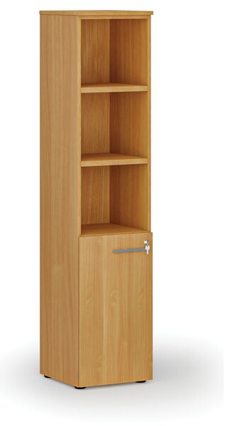 Kombinovaná kancelárska skriňa PRIMO WOOD, dvere na 2 poschodia, 400 x 420 x 1781 mm, buk
