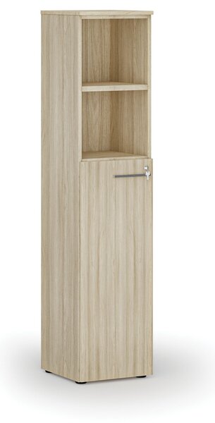 Kombinovaná kancelárska skriňa PRIMO WOOD, dvere na 3 poschodia, 400 x 420 x 1781 mm, dub prírodný