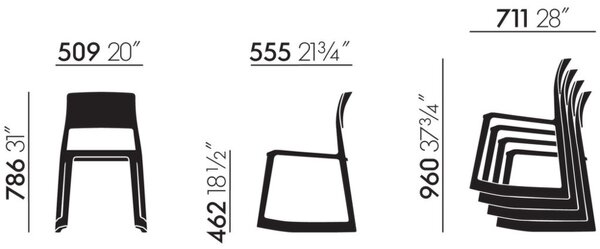 Vitra Stolička Tip Ton RE, deep black