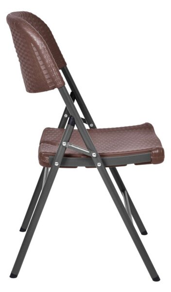 Rozkladacia stolička RATTAN hnedá