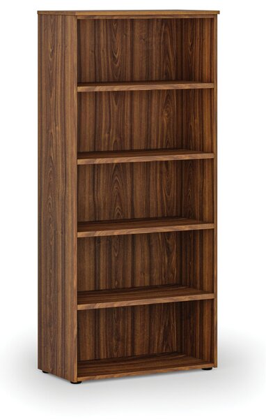 Kancelársky regál PRIMO WOOD, 800 x 420 x 1781 mm, orech