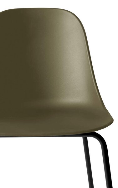 Audo Copenhagen Stolička Harbour Side Chair, black tube base / olive