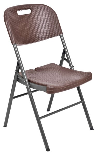 Rozkladacia stolička RATTAN hnedá