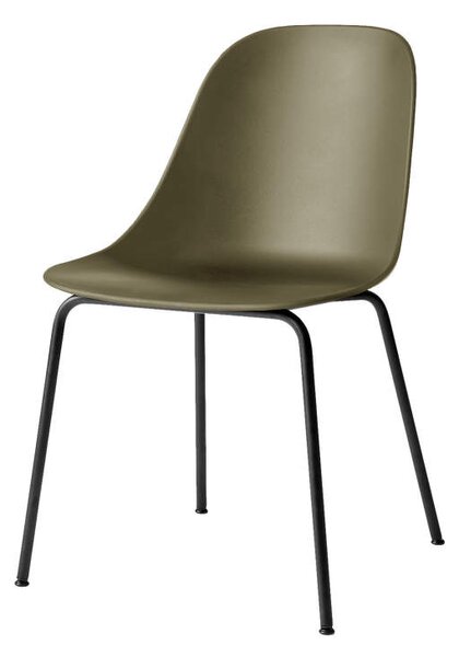 Audo Copenhagen Stolička Harbour Side Chair, black tube base / olive