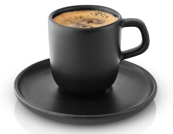 Eva Solo Hrnček s podšálkou Nordic Kitchen Espresso Cup with Saucer, black