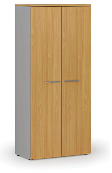 Šatníková skriňa s výsuvom PRIMO GRAY, 800 x 420 x 1781 mm, sivá/buk