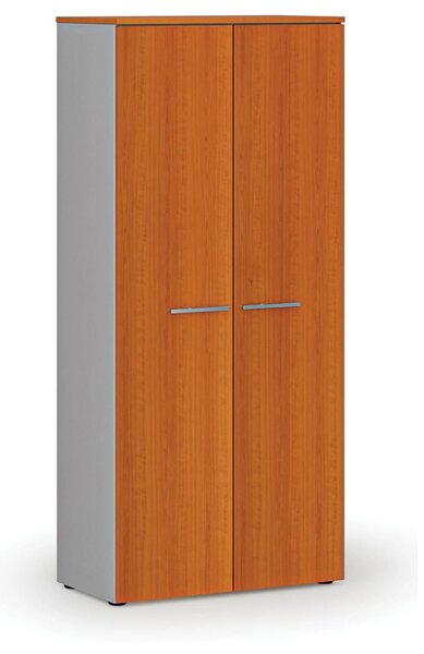 Šatníková skriňa s výsuvom PRIMO GRAY, 800 x 420 x 1781 mm, sivá/čerešňa