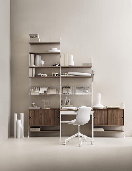 String Drôtená polica Magazine Shelf 78 x 30, beige