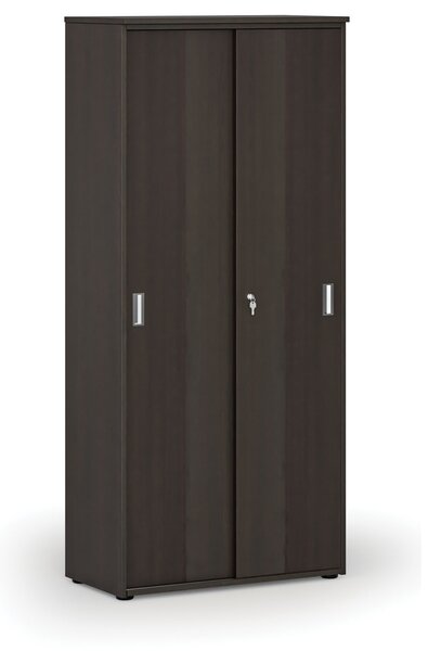 Skriňa so zasúvacími dverami PRIMO WOOD, 800 x 420 x 1781 mm, wenge