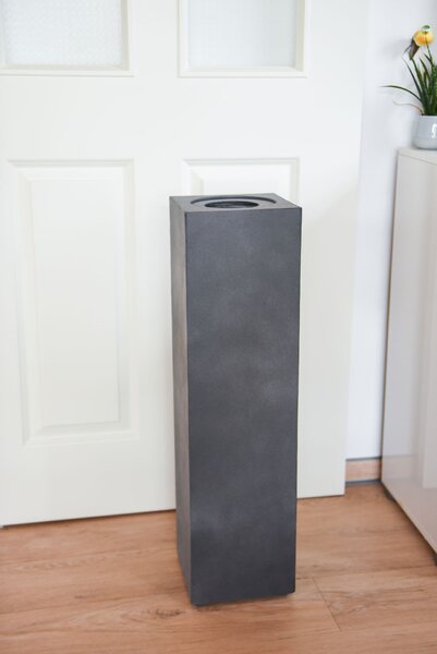 Dekoračný stĺp/svietnik LUMIRA, výška 97 cm, vláknocement, sivý