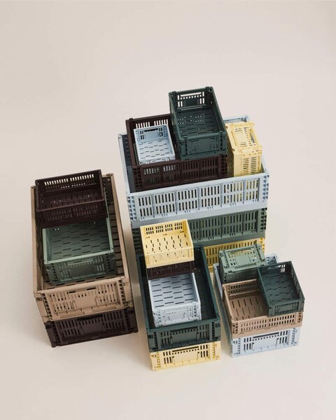 HAY Úložný box Colour Crate Medium, sage green