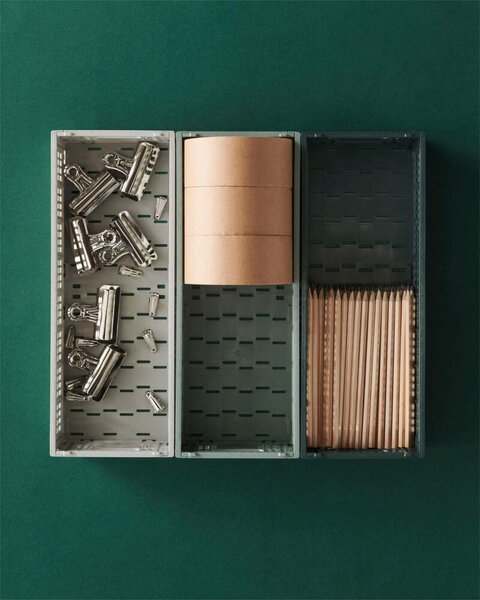HAY Úložný box Colour Crate Mini Oblong, sage green