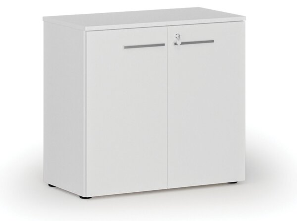 Kancelárska skriňa s dverami PRIMO WHITE, 800 x 420 x 740 mm, biela