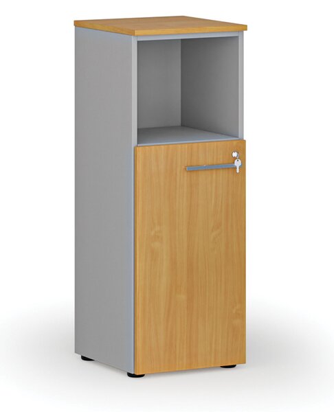Kombinovaná kancelárska skriňa PRIMO GRAY, 400 x 420 x 1087 mm, sivá/buk