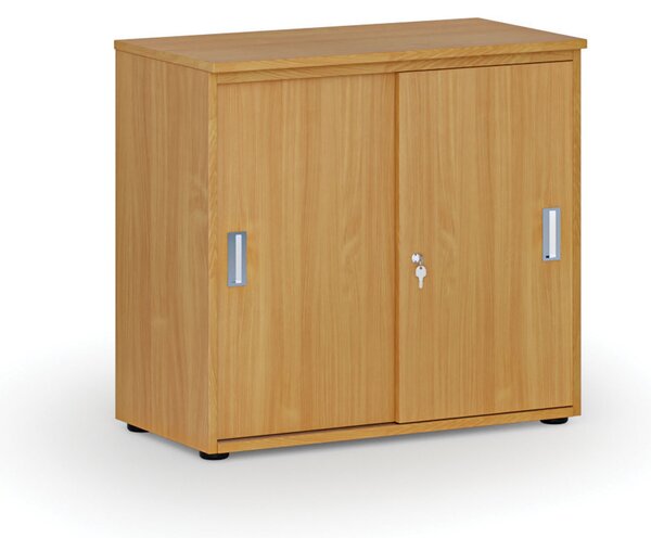 Kancelárska skriňa so zasúvacími dverami PRIMO WOOD, 800 x 420 x 740 mm, buk