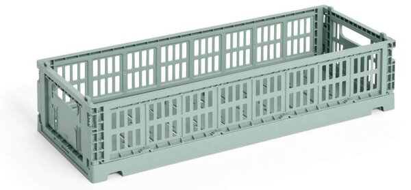 HAY Úložný box Colour Crate Mini Oblong, sage green