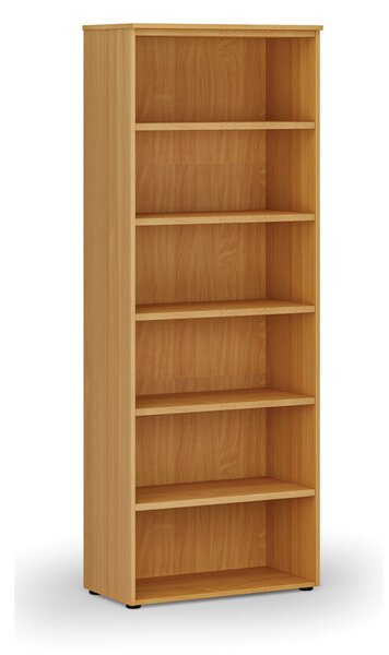 Kancelársky regál PRIMO WOOD, 800 x 420 x 2128 mm, buk