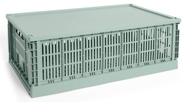 HAY Plastové veko Colour Crate Large, sage green