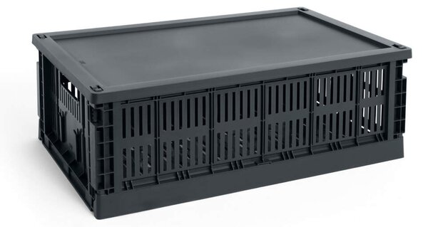 HAY Plastové veko Colour Crate Large, charcoal