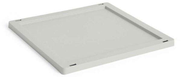 HAY Plastové veko Colour Crate Medium Square/Cube, grey