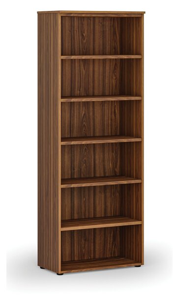 Kancelársky regál PRIMO WOOD, 800 x 420 x 2128 mm, orech