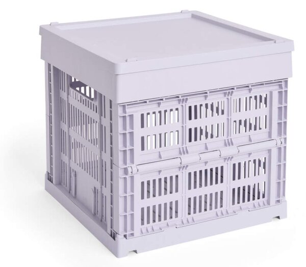 HAY Plastové veko Colour Crate Medium Square/Cube, lavender