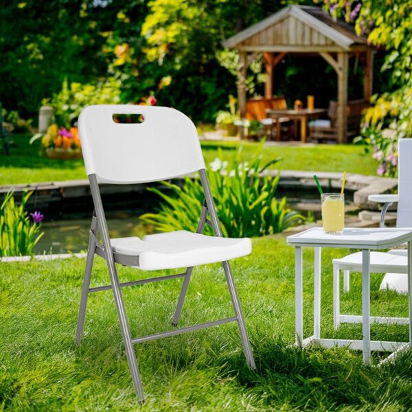 Rozkladacia stolička WHITE biela