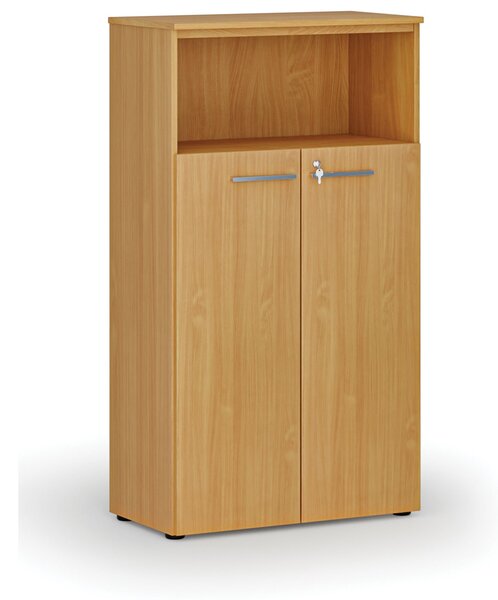 Kombinovaná kancelárska skriňa PRIMO WOOD, dvere na 3 poschodia, 800 x 420 x 1434 mm, buk