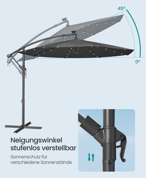 Záhradný slnečník s LED osvetlením GPU118G01