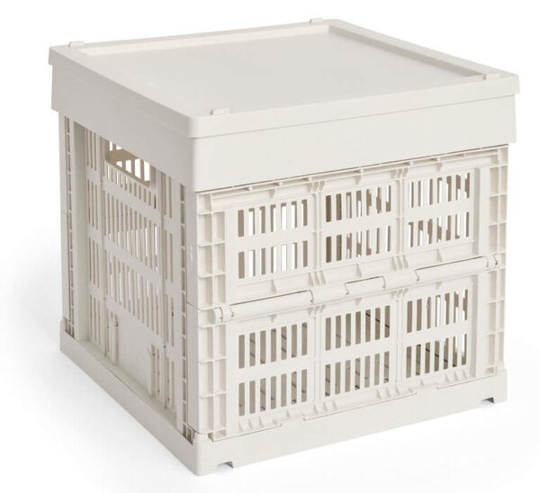 HAY Plastové veko Colour Crate Medium Square/Cube, off-white