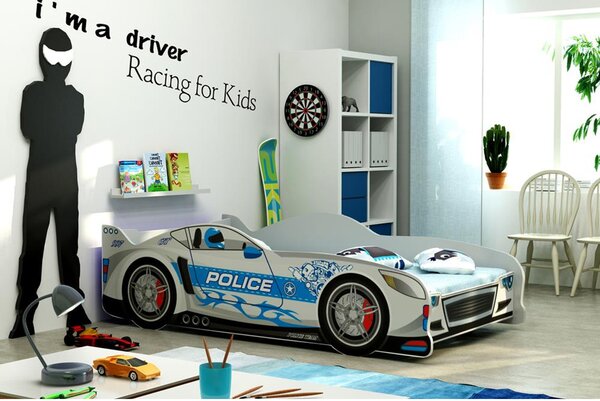 Detská posteľ CARS 160x80 cm Modrá