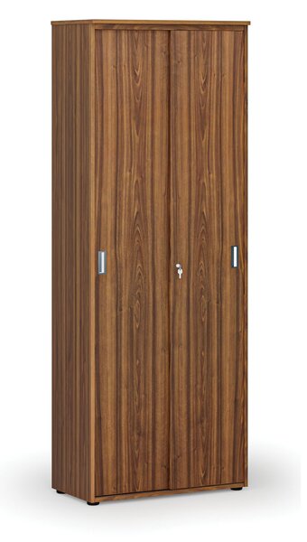 Kancelárska skriňa so zasúvacími dverami PRIMO WOOD, 800 x 420 x 2128 mm, orech