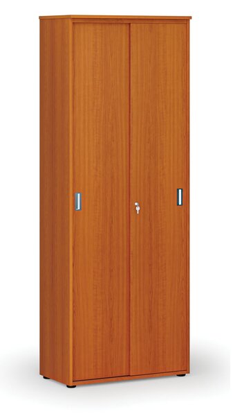 Kancelárska skriňa so zasúvacími dverami PRIMO WOOD, 800 x 420 x 2128 mm, čerešňa